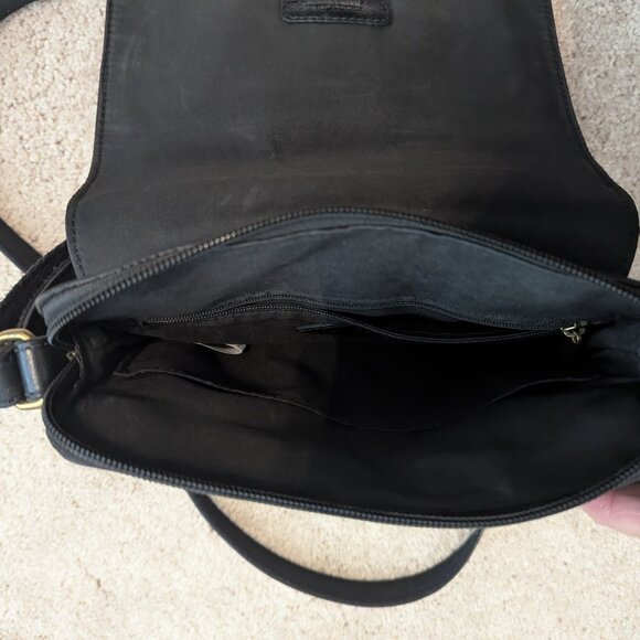 Original Fossil Kinley Small Crossbody Bag in Black/Bone - Picture 7 of 9